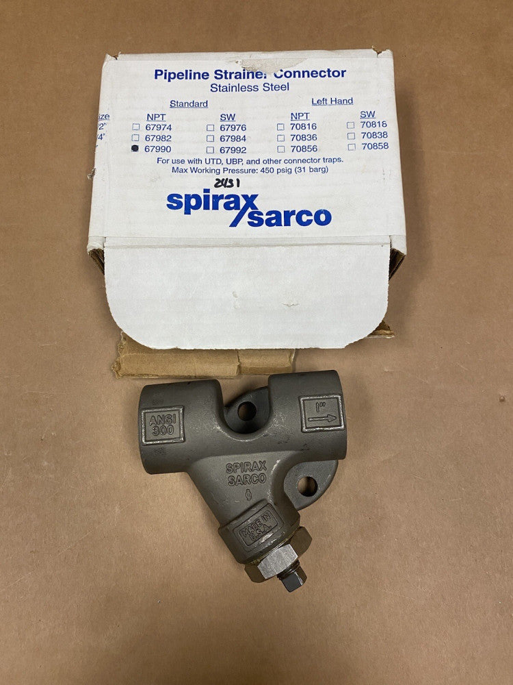 Spirax Sarco 1" SS Pipeline Strainer Connector 67990 Unused - Open Box 