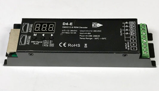 D4-E DMX512 RDM Decoder DMX& RDM 4 Chanel LED 12-36 VDC