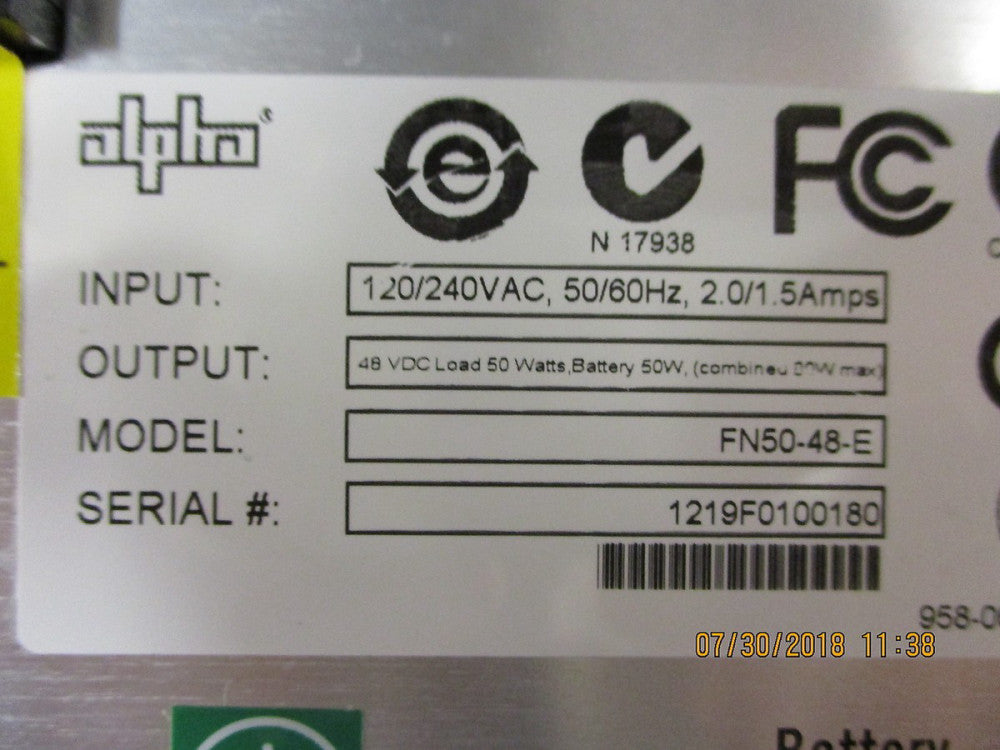 FN50-48-E Alpha Alpha FlexNet FN50-48-EM Power Module BRAND NEW!