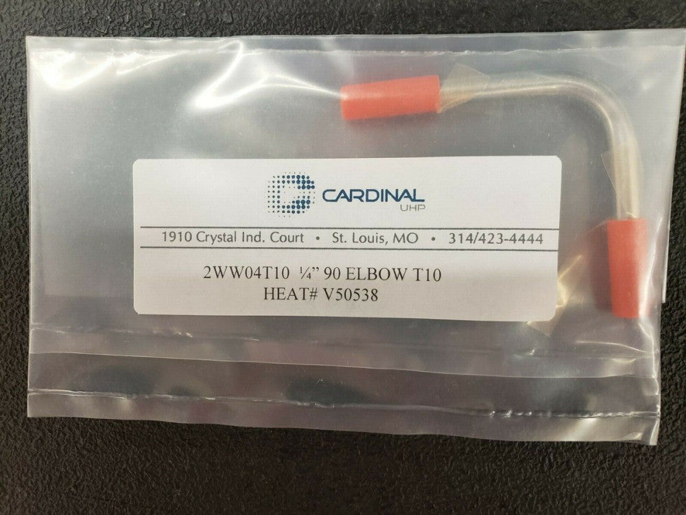 NEW, CARDINAL UHP, 2WW-04-T10, 1/4" 90 Elbow Tech 10