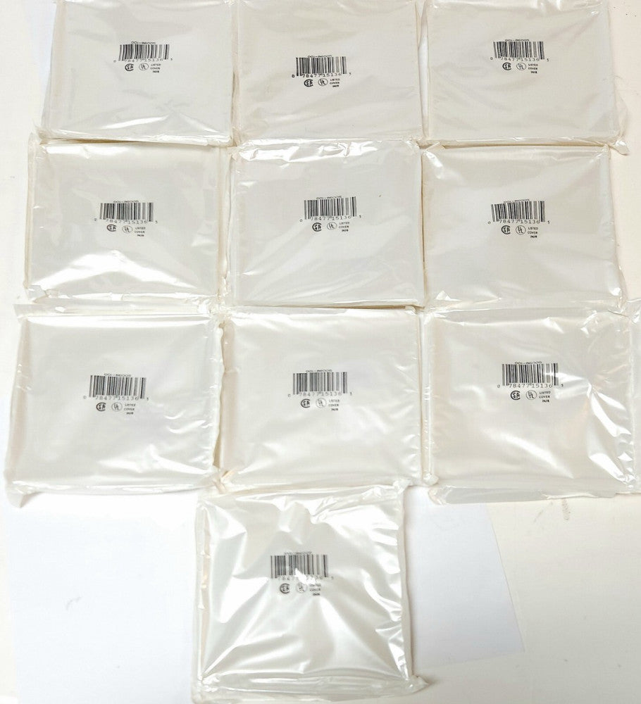 LOT OF 10 LEVITON P18-I 001-86005 IVORY Combination Dual Receptacle and Light