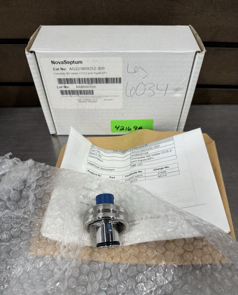 Millipore NovaSeptum AG22 380X252-3D0 NS Holder CCS, 2Port Ingold, EP+ NEW 2013