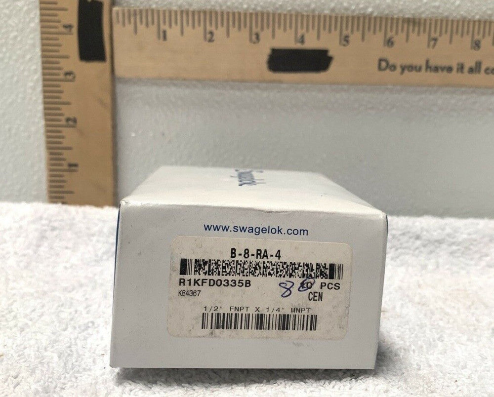 Swagelok B-8-RA-4 1/2" FNPT x 1/4" MNPT Reducing Adapter (Lot of 8)