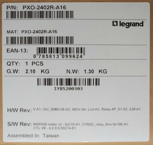 SEALED LEGRAND RARITAN PXO 2402R A16 MSP430 Meter 120 VAC STM32 Relay 4 Unit Pow
