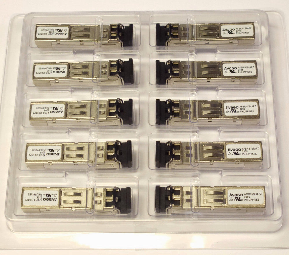 PACK OF 10 AVAGO AFBR 57E6APZ 2305 TXRX Fast Ethernet Fiber Optic TRANSCEIVER