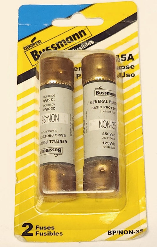 PACK OF 2 COOPER BUSSMANN BP NON 35 General Purpose 35 AMP 250 VAC Fuse NON-35