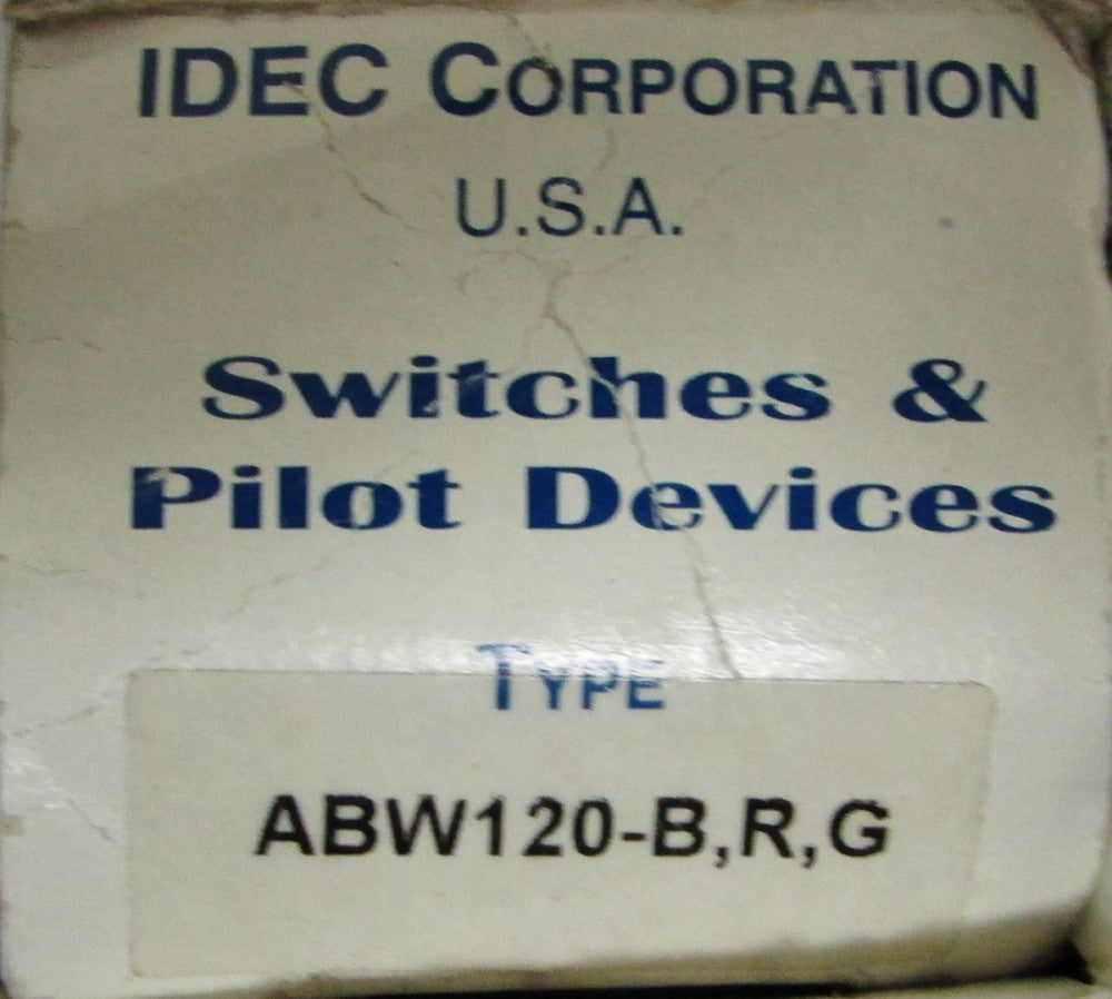 IDEC IZUMMI ABW120-B,R,G Red Lens Flush Head Push Button ABW120 *RED LENS ONLY*