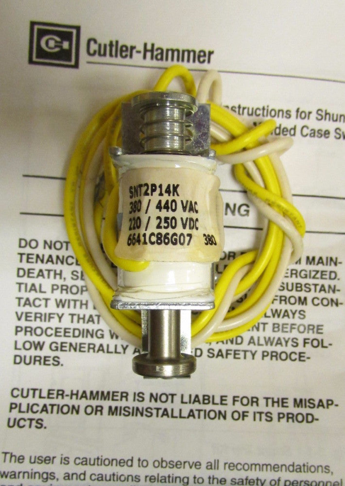 EATON CUTLER HAMMER SNT2P14K J Breaker Shunt Trip 6641C86G07 380-480 vac 250 vdc