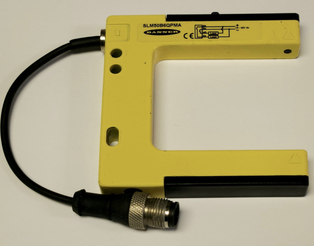 BANNER SLM50B6QPMA 10-30 VDC Fixed Distance Sensor Metal Body 50 mm 2 Inch