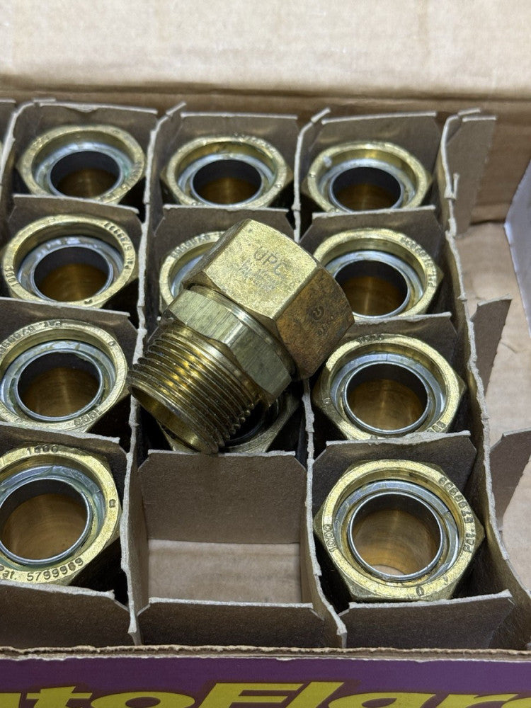 Box of 16 - TracPipe AutoFlare FGP-FST-1000 Gas Brass 1" Straight Fitting - New
