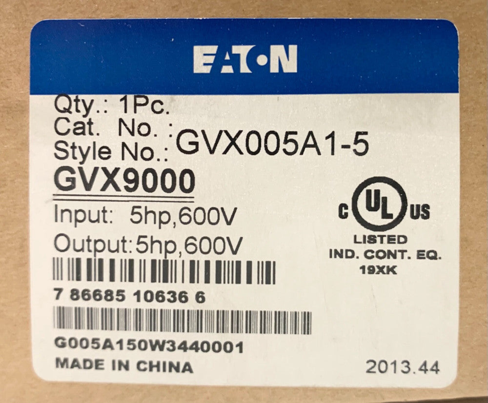 EATON GVX005A1-5 GVX9000 5 HP 600 VAC Motor Drive