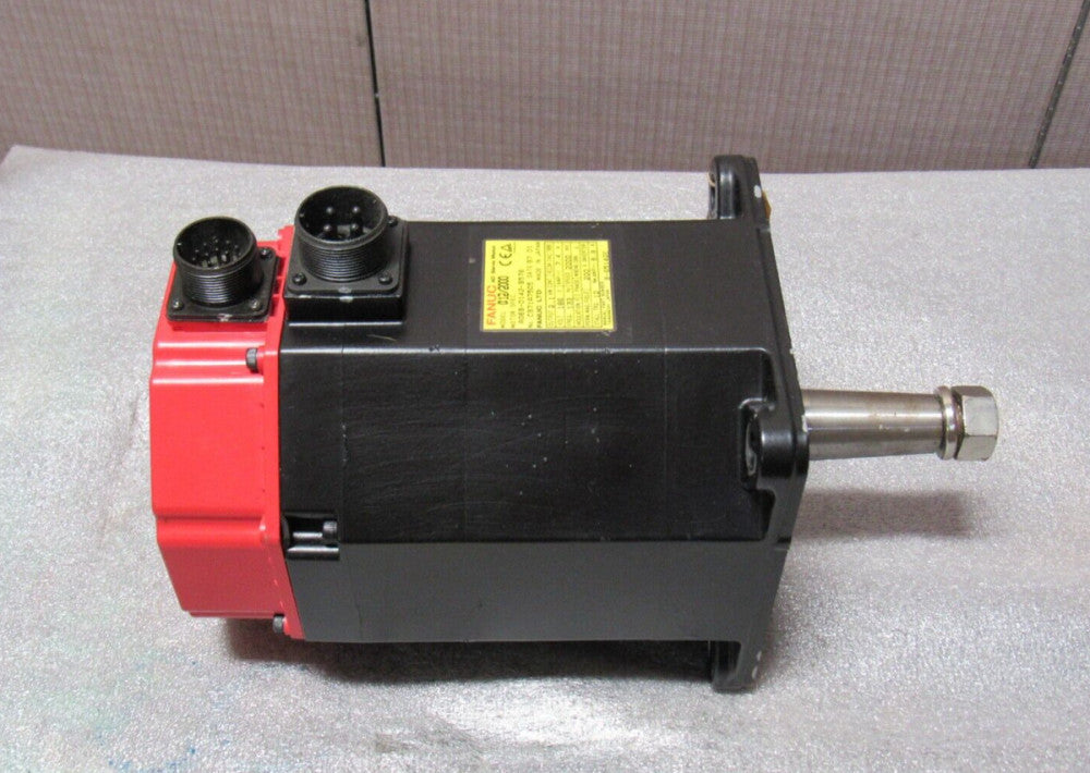 FANUC AC SERVOMOTOR A06B-0142-B576 A12/2000 3PH 2000RPM 2.1KW 186V 7.4A - USED