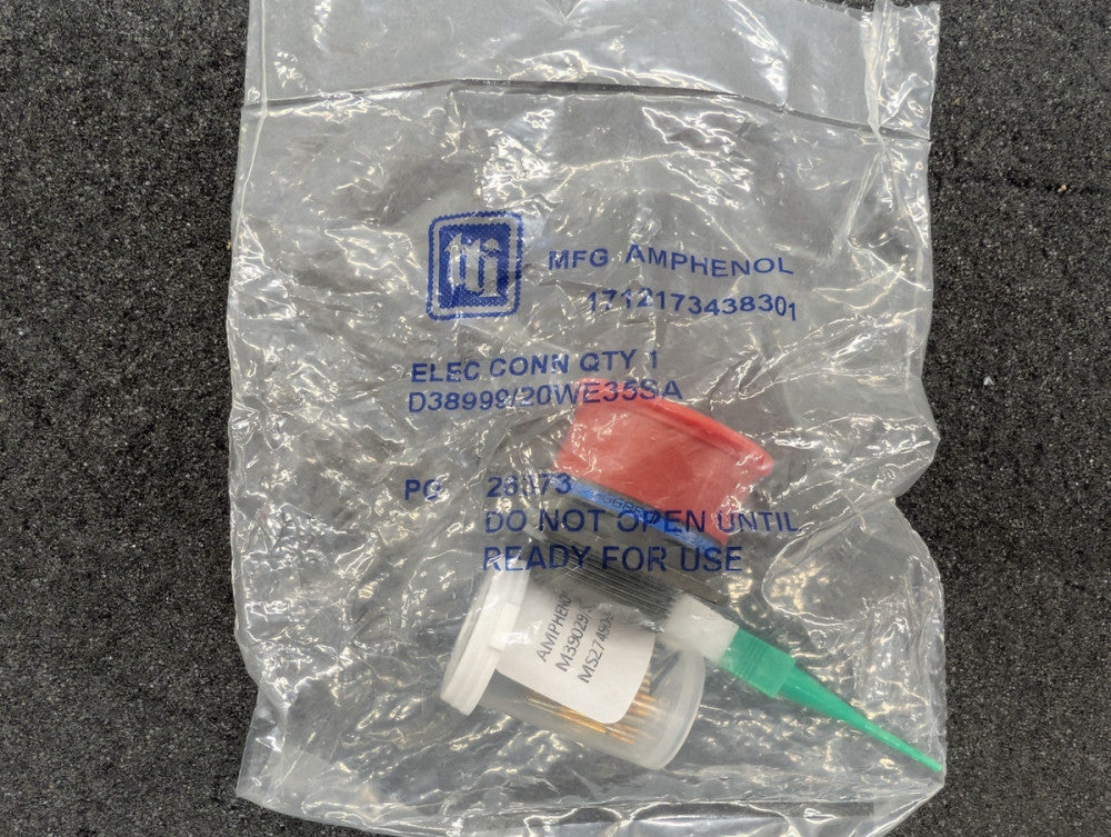 New, Amphenol, D38999/20WE35SA, CONN RCPT FMALE 55POS GOLD CRIMP