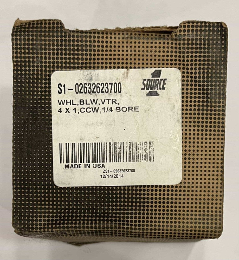 SOURCE S1 02632623700 Wheel Blower VTR 4 X 1  CCW 1/4 Bore