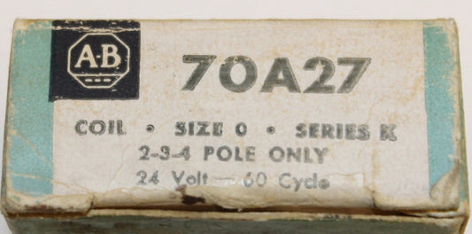 ALLEN BRADLEY Size 0 Series K Coil 24V 70A27