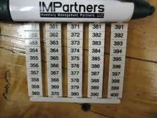New, DINnectors, DN-L400, MARKING TAG (351-400) 6mm 500/PK FOR DN, Lot of 50