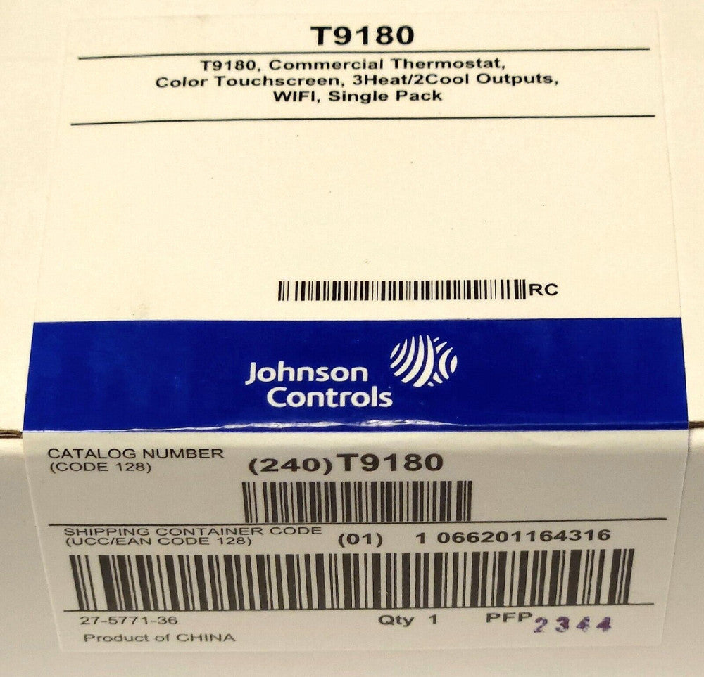 SEALED JOHNSON CONTROLS Model T9180 DIGITAL COMMERCIAL Thermostat TOUCHSCREEN