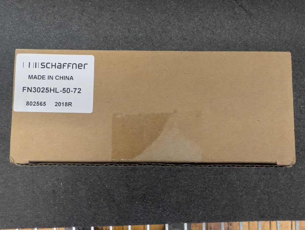 New, Schaffner, FN3025HL-50-72, LINE FILTER 50A CHASSIS MOUNT
