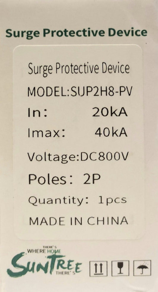 SUNTREE SUP2H8 PV Surge Protective Device 20-40 KA 2 Pole SPD 800 VDC