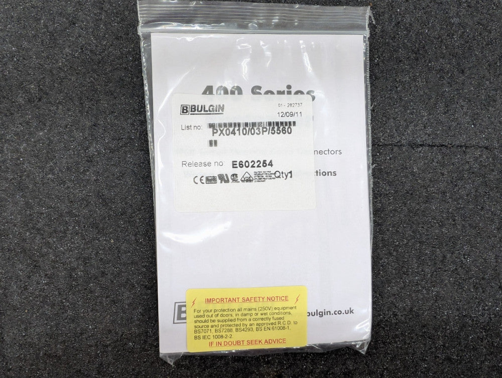 New, Bulgin, PX0410/03P/5560, CONN PLUG HSG MALE 3POS INLINE - Lot of 2pcs