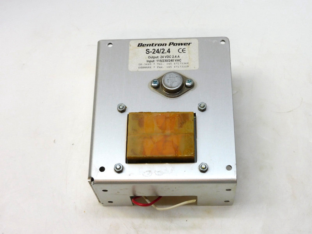 BENTRON S-24/2.4 POWER SUPPLY OUTPUT 24VDC 2.4A INPUT 115/230/240VAC
