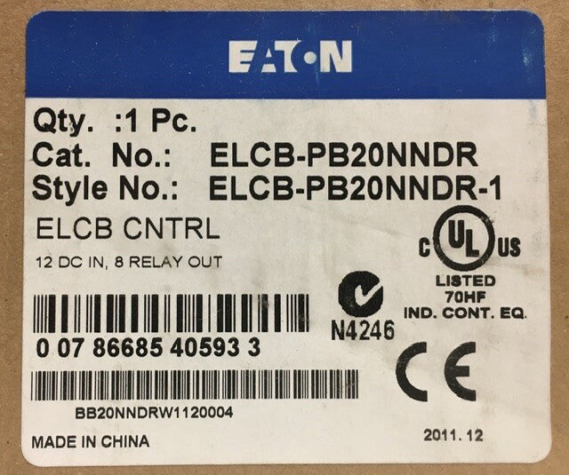 EATON ELCB PB20NNDR ELCB Logic Control Module 12 DC IN 8 Relay Out