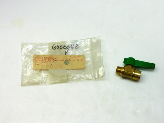 YAMADA 683055 BALL VALVE 5 10 15 20 1/4" MNPT X 1/4" FNPT GREEN