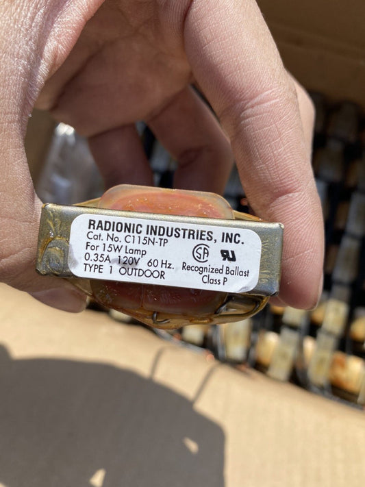 50 NEW Radionic Industries C115N-TP Class P Fluorescent Ballast 15W Lamp Type 1
