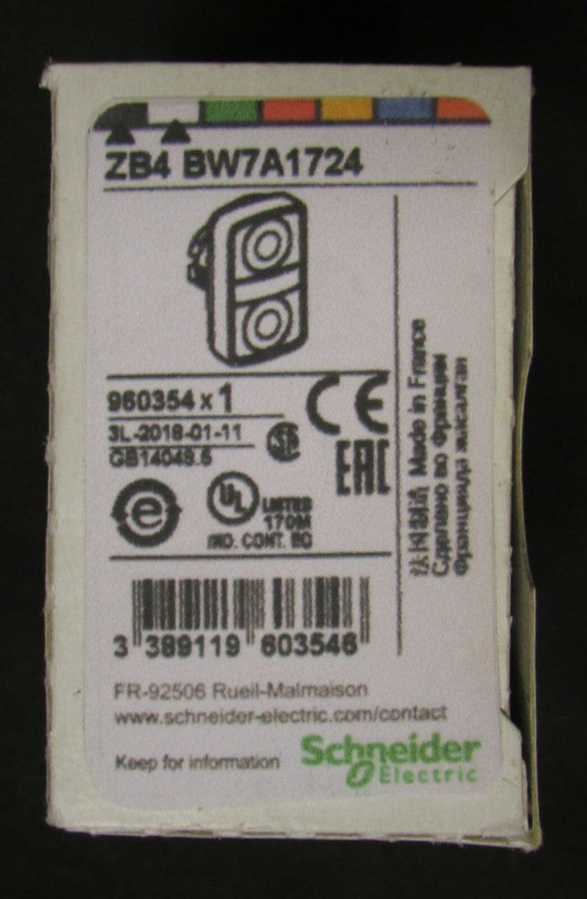SCHNEIDER ELECTRIC ZB4 BW7A1724 Illuminated Flush White Black Directional Light