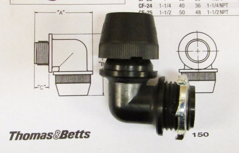 KOPEX THOMAS BETTS CF-20 Liquatite 1/2 NPT Right Angle Conduit Fitting CF 20