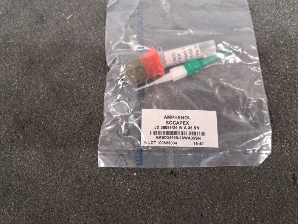 New, Amphenol, D38999/26WA35SN, CONN PLUG 6POS STRAIGHT W/SCKT