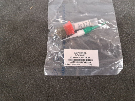 New, Amphenol, D38999/26WA35SN, CONN PLUG 6POS STRAIGHT W/SCKT