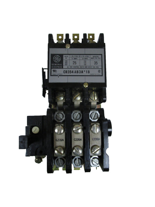 GE General Electric CR354AB3A 1B Starter 120V Coil 35A Amp w/ Heaters