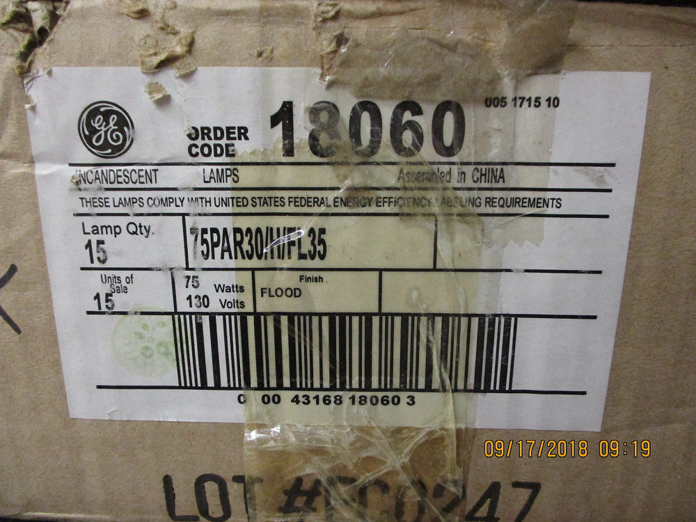 10142 GE Lighting 15 watt - 18" - T8 - Medium Bi-Pin (G13) BRAND NEW! LOT OF 23