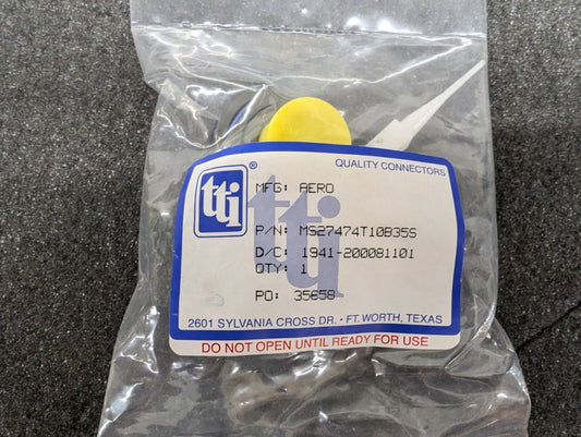 New, Amphenol, MS27474T10B35S, Circular MIL Spec Connector 13P SZ 10 RCPT PNL MN