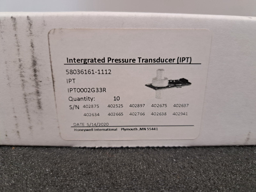New, Honeywell, IPT0002G33R, SENSOR 2PSIG 0.26" 24BIT
