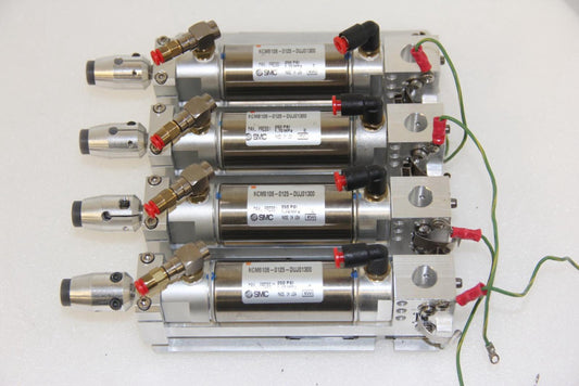 SMC NCMB106-0125-DUJ01300 Quad Air Cylinders with Mounting Bracket