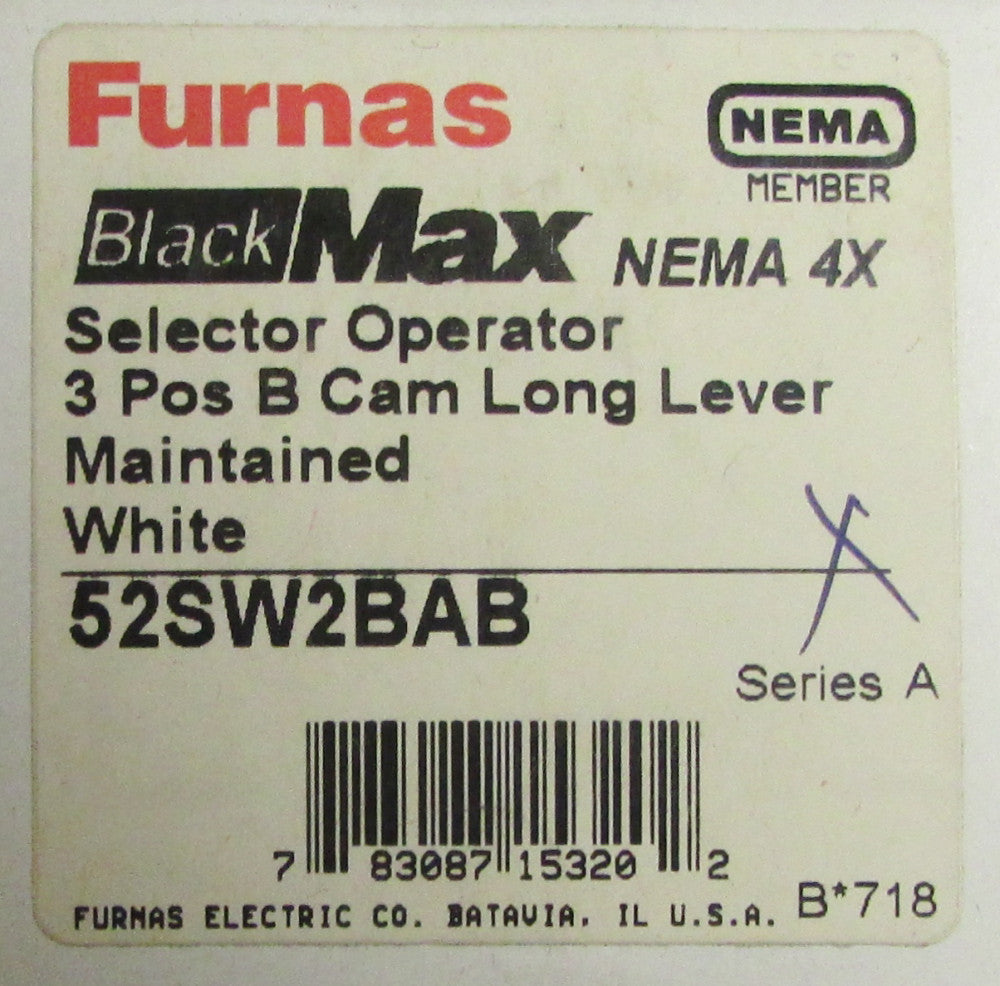 SIEMENS FURNAS 52SW2BAB Long Lever 3 Position Maint. Selector Switch
