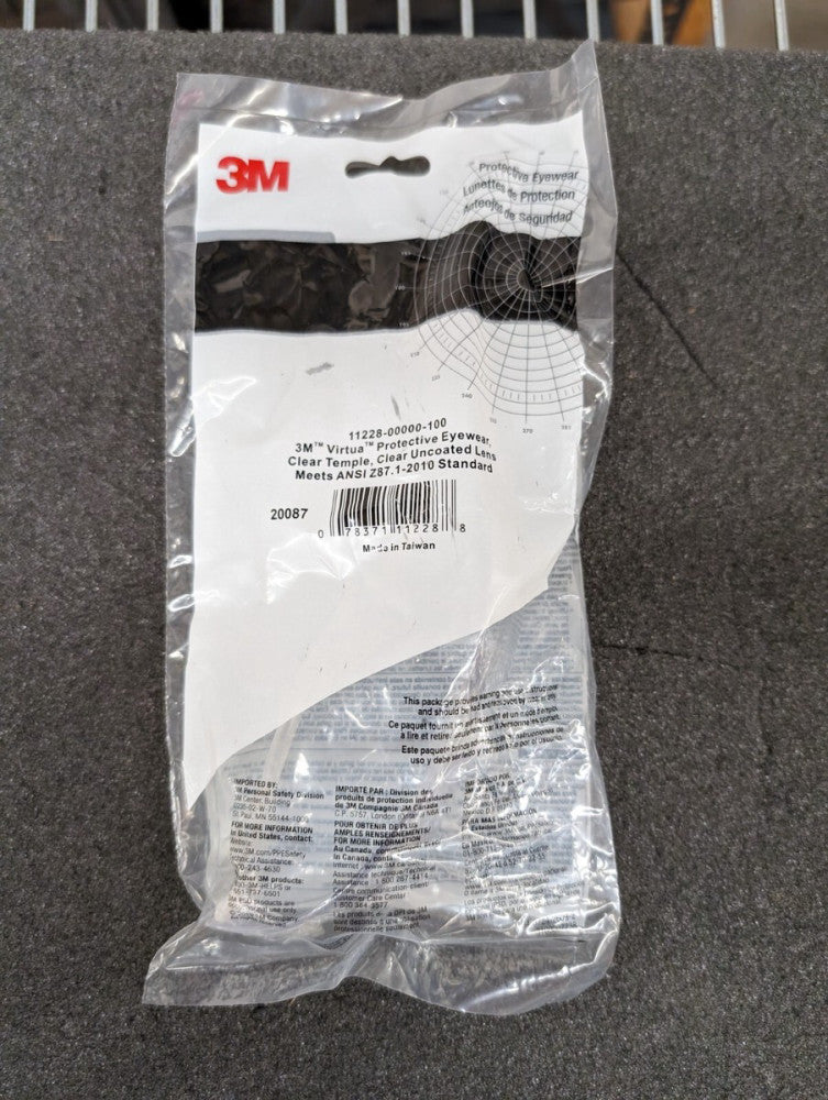 New, 3M, 11228-00000-100, Protective Eyewear Clear Uncoated Lens - Lot of 25pcs
