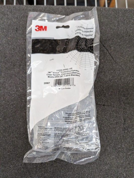 New, 3M, 11228-00000-100, Protective Eyewear Clear Uncoated Lens - Lot of 25pcs