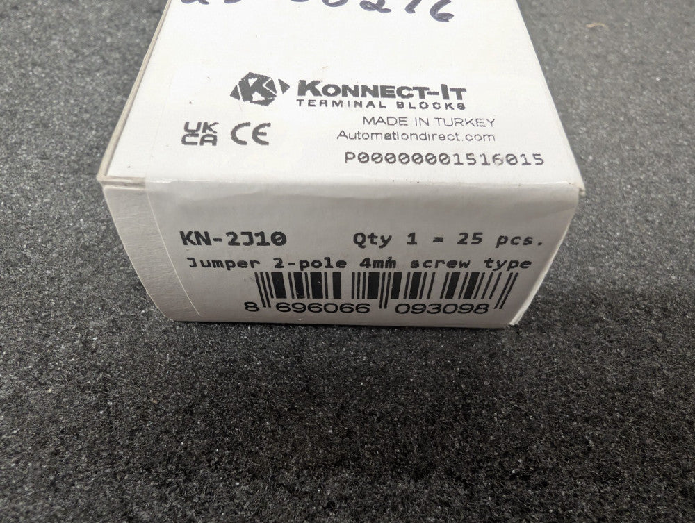 New, Konnect-it, KN-2J10, JUMPER 2-POLE 4MM SCREW TYPE - Lot of 25pcs