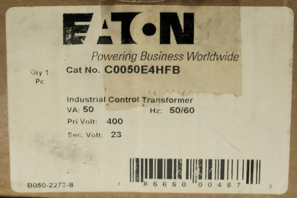 EATON CUTLER HAMMER C0050E4HFB Control Transformer 50 VA Primary 400 VAC