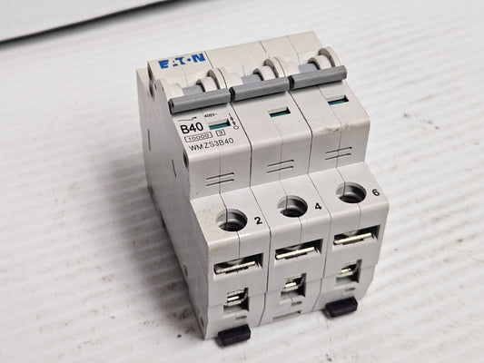 EATON CIRCUIT BREAKER WMZS3B40 40 A AMP 3P 3 POLE 277/480V - USED