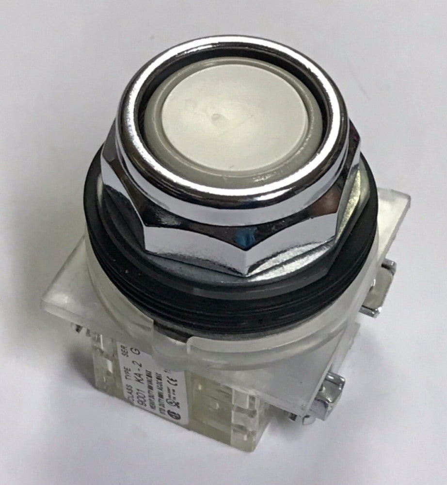 SCHNEIDER ELECTRIC 9001KR1WH7723842 White Flush Head Pushbutton 30mm 600 VAC 