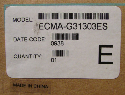 DELTA ECMA G31303ES .3 KW 2.5 Amp 110V AC Servo Motor 1000 r/min