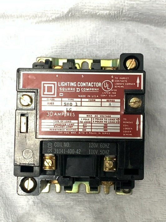 Square D 8903 Lighting Contractor SMO 1; Series A; 30A
