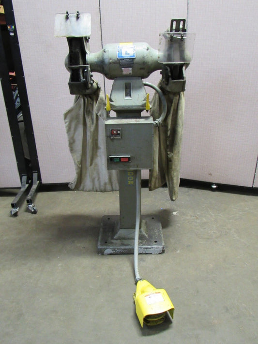 BALDOR PEDESTAL BENCH GRINDER BUFFER 1021W 1.5 HP 3PH 208-230/460V 10"WHEEL