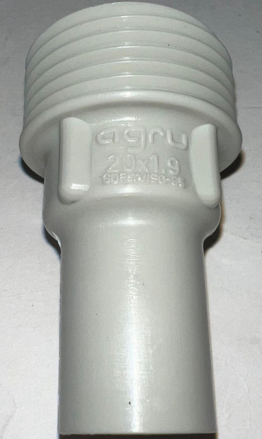 AGRU SDR 11 ISO S5 PP R 10/2 20 X 1.9 Piping Half Unions