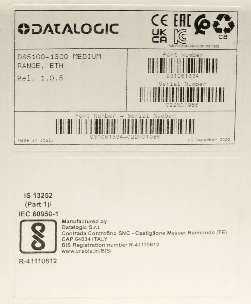 DATALOGIC DS5100 1300 Industrial Barcode Scanner Medium Range ETH 931061334 10
