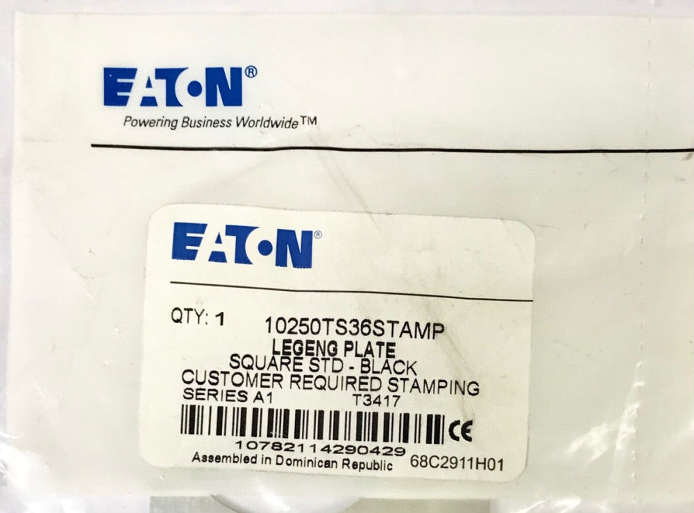 EATON CUTLER HAMMER 10250TS36STAMP SEARCH RESET 33mm Pushbutton Legend Plate